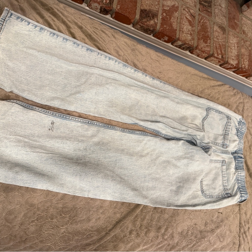 Light Blue Wide-Leg kids Abercrombie Jeans - Picture 2 of 7